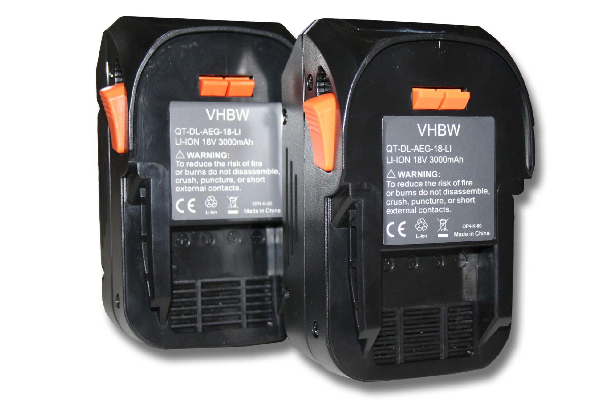 AEG 2x Batterie 3000mAh pour AEG BEX18-125-0 BEX18-125 LI-402C 