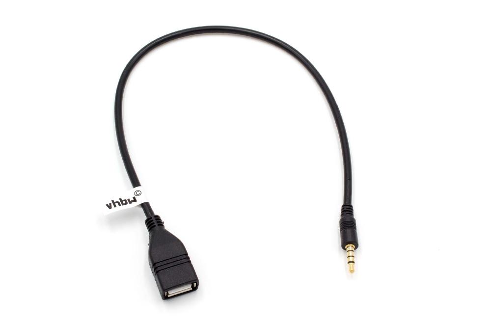 Vhbw prise de câble adaptateur USB OTG pour radio auto compatible avec  Renault, Saab, Seat, Skoda, SsangYong, Subaru, Suzuki, Toyota, Volvo, VW
