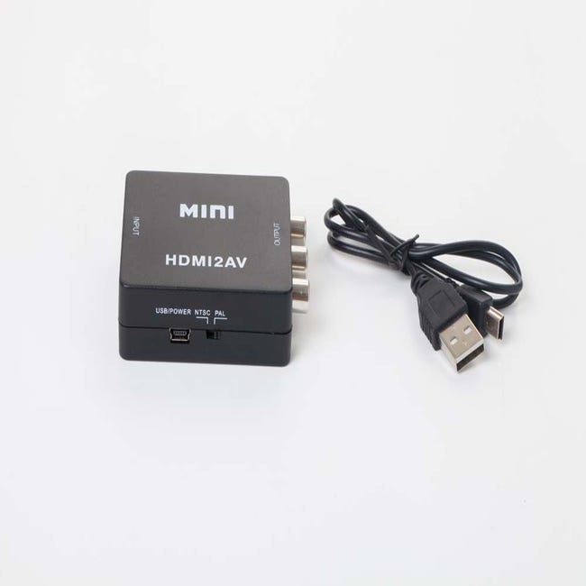 Vhbw Adaptateur HDMI vers RCA - Convertisseur audio et vidéo 3RCA AV Noir