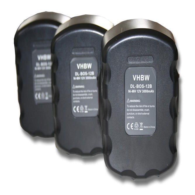 Lot de 2 batteries de rechange pour Bosch PSB 18 VE 2 - Batterie de  rechange pour batterie Bosch 18 V (3300 mAh NI-MH)