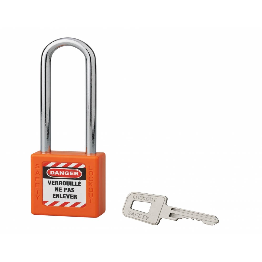 Cadenas MasterLock en aluminium orange avec 2 clés.