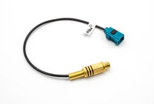 Vhbw Adaptateur d'antenne double Fakra (B) compatible avec Audi / VW MFD 2,  MFD2, RCD 300, RCD300 autoradio automobile - Câble convertisseur, 20 cm