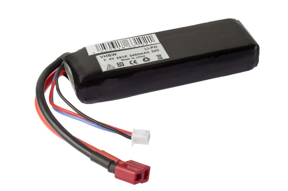 Batterie Li-Polymer LiPo 2400mAh 7.4V pour modélisme RC - divers