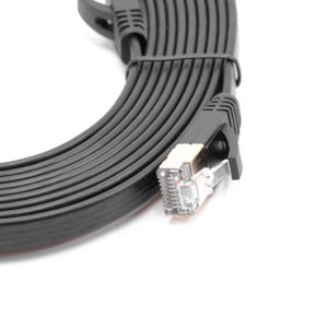 Vhbw Cavo di prolunga Ethernet LAN Cat6 con connettore RJ45 maschio femmina  da 2m compatibile con montaggio a pannello nero