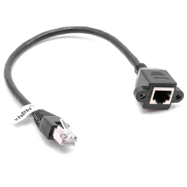 Rallonge Ethernet RJ45 CAT 6, Réseau Câble Extension Mâle à Femelle  1000Mbps 250MHz, 2m