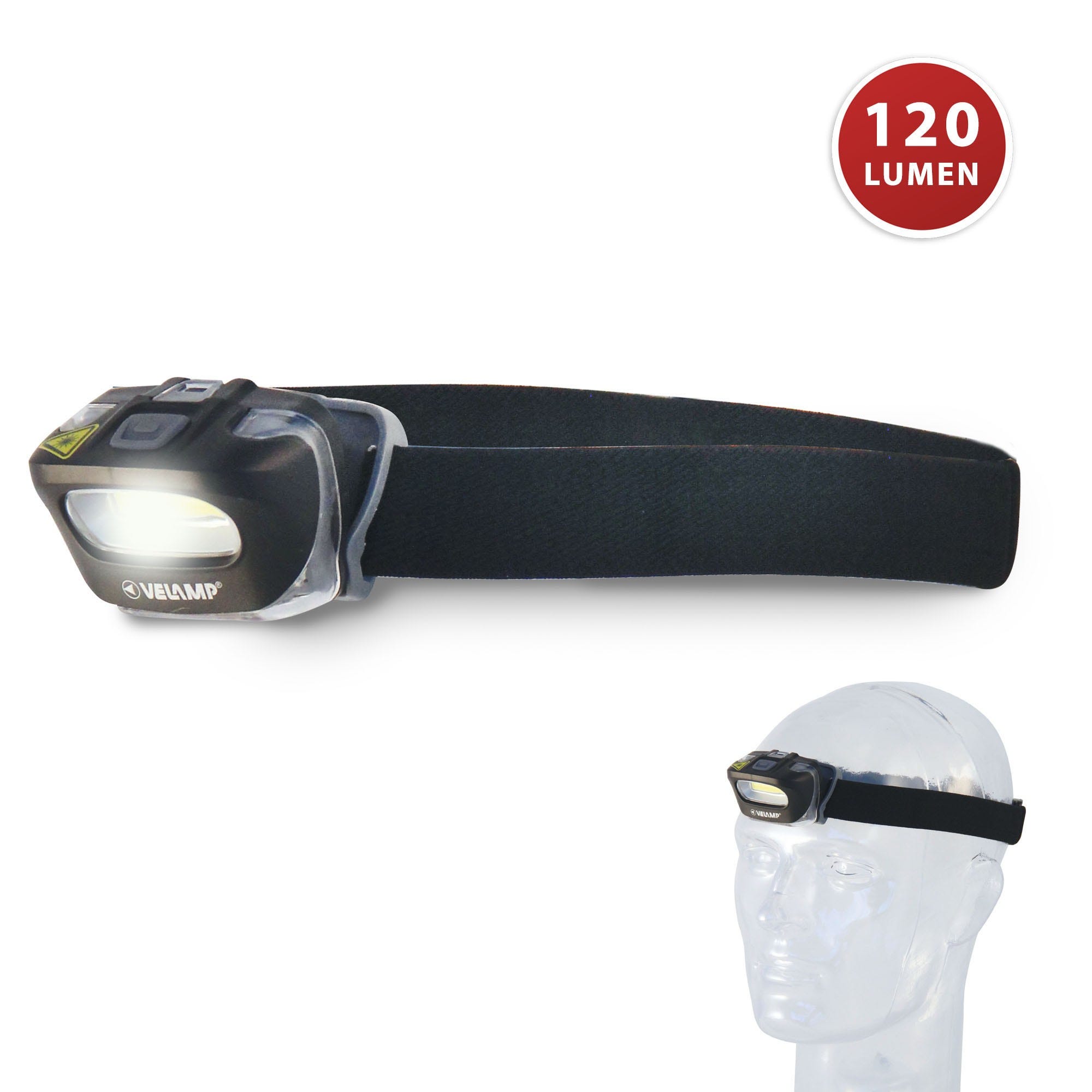 LIGHTHOUSE : Bonnet avec lumière frontale LED rechargeable et réflecteur.  Gris foncé