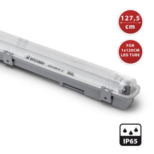 Ledvion Réglette LED 120CM - 2x20W - 6400 Lumen - 4000K - Haute Efficacité  - Étiquette Énergétique С - IP65 - avec tube fluorescent LED