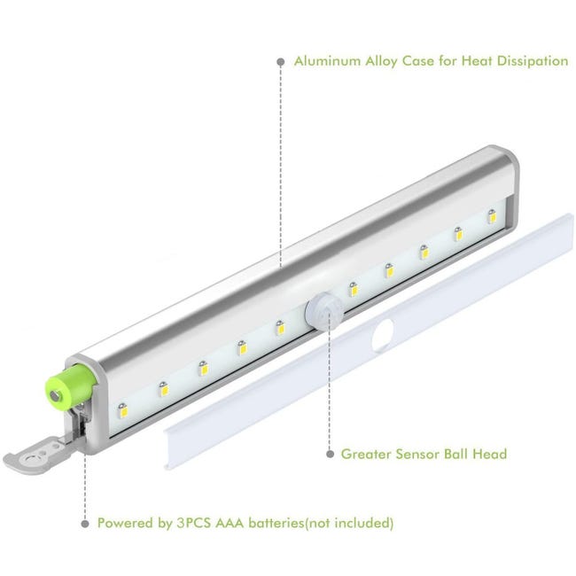 Réglette LED - Extra plate sans fil - Détecteur de mouvement