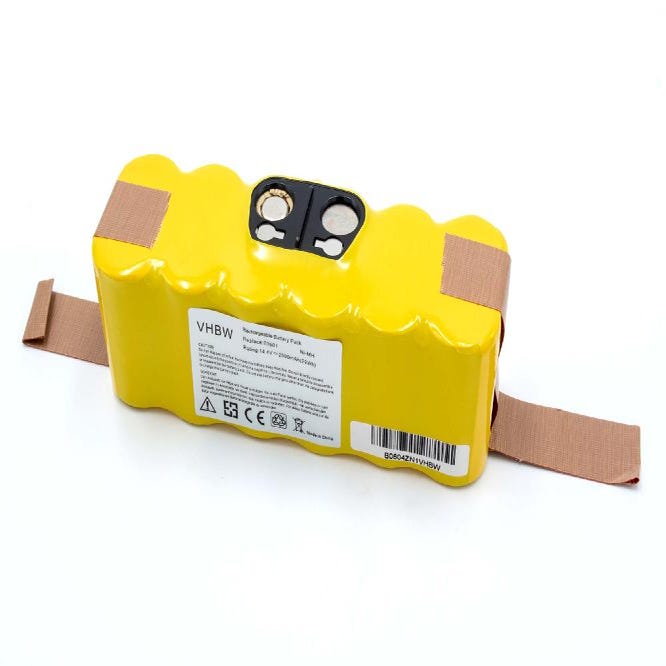 Vhbw Batería NiMH 2Ah(14.4V) compatible con iRobot Roomba 500, 505, 510,  520, 521, 530, 531, 532, 534, 535, 540, 550 reemplaza 11702, VAC-500NMH-33