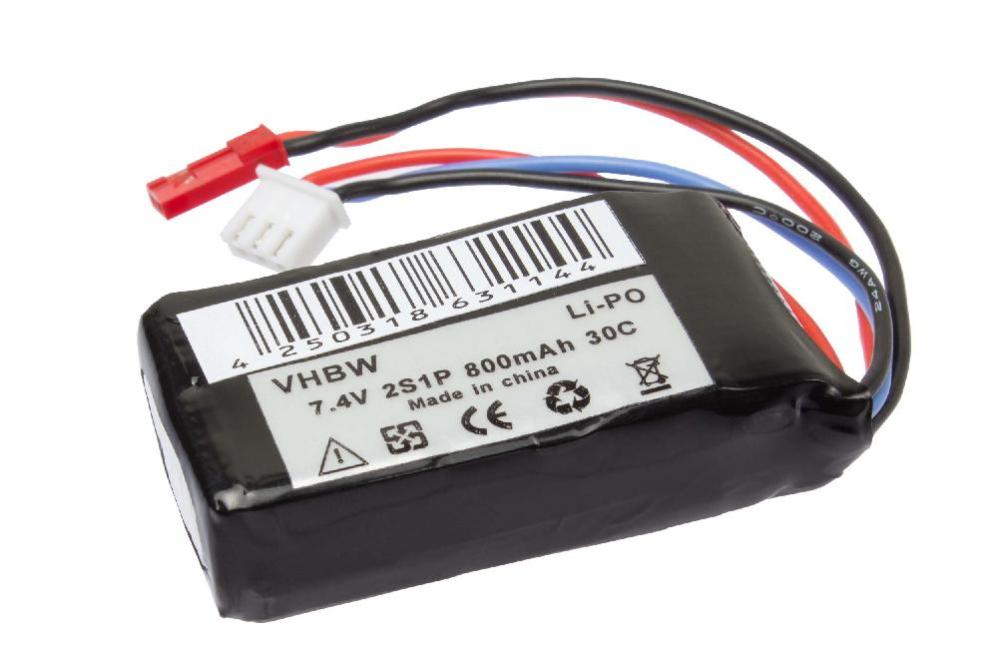 Vhbw Batteria Li-Po 7.4V 850mAh Per Modellismo RC – Connessione SM-2P E Bilanciatore XH, 15C, 56x30x17mm