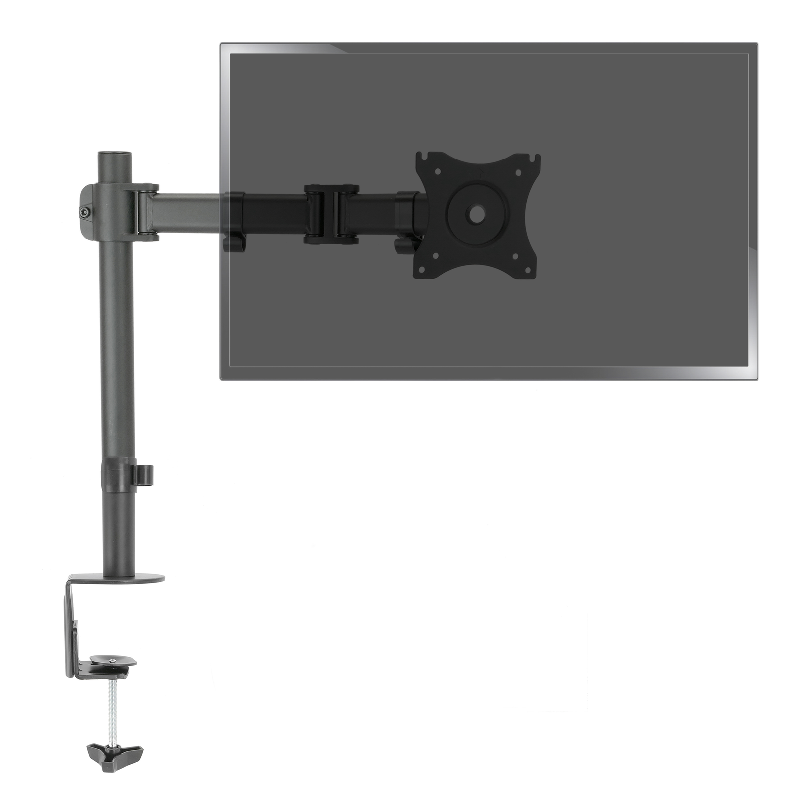 Soporte de 2 monitores con brazo articulado y mástil para pantalla de  sobremesa LCD VESA75 VESA100