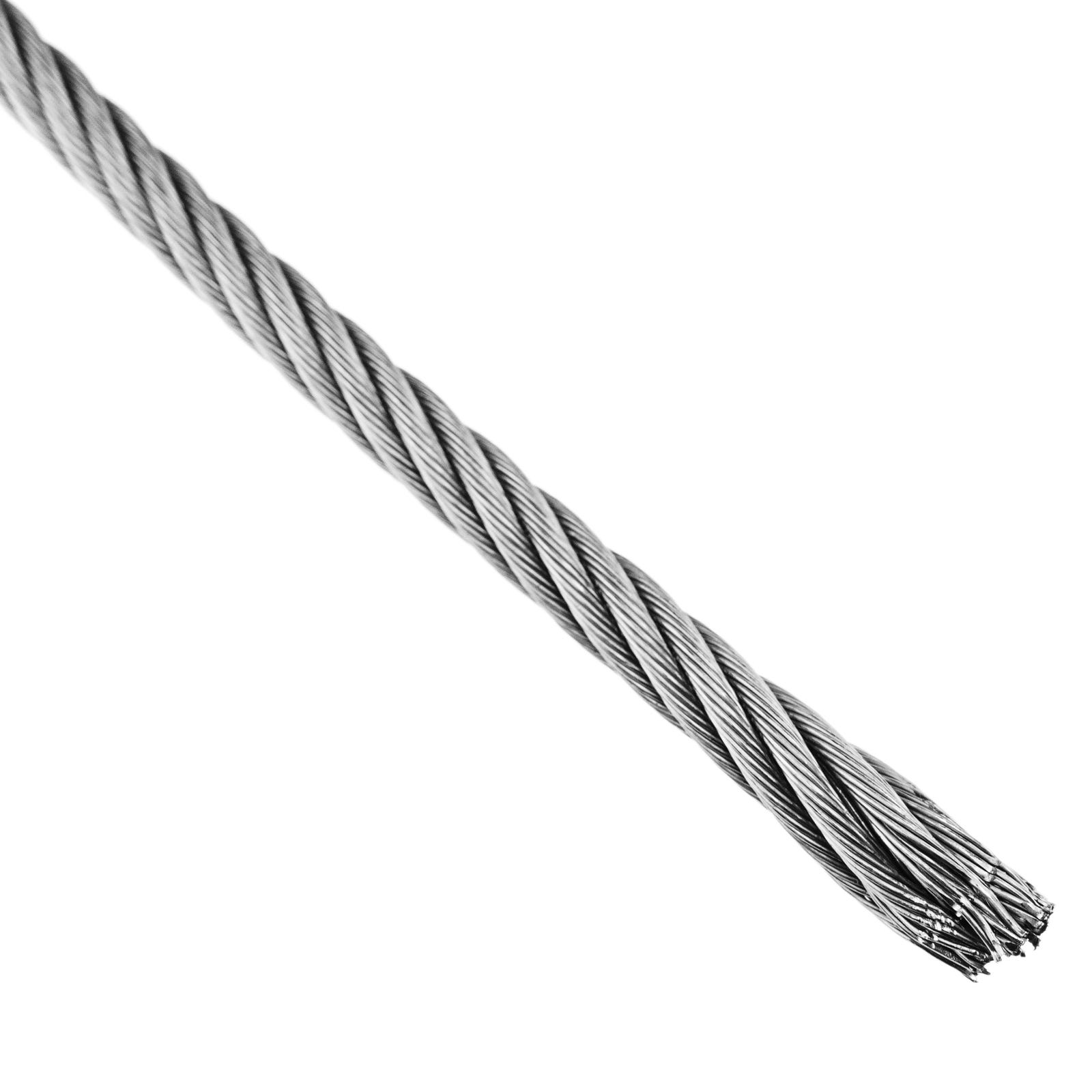 Câble métallique souple en acier inoxydable 100, longueur 50m/304