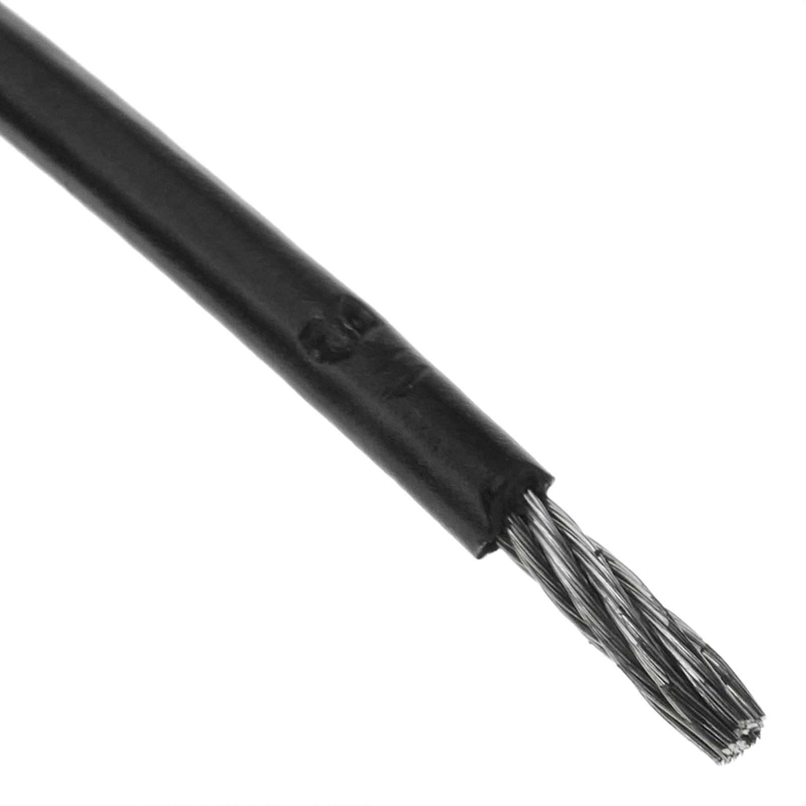 Cable de inoxidable 7x19 de 3 mm. Bobina de 25 Recubierto PVC negro | Leroy Merlin