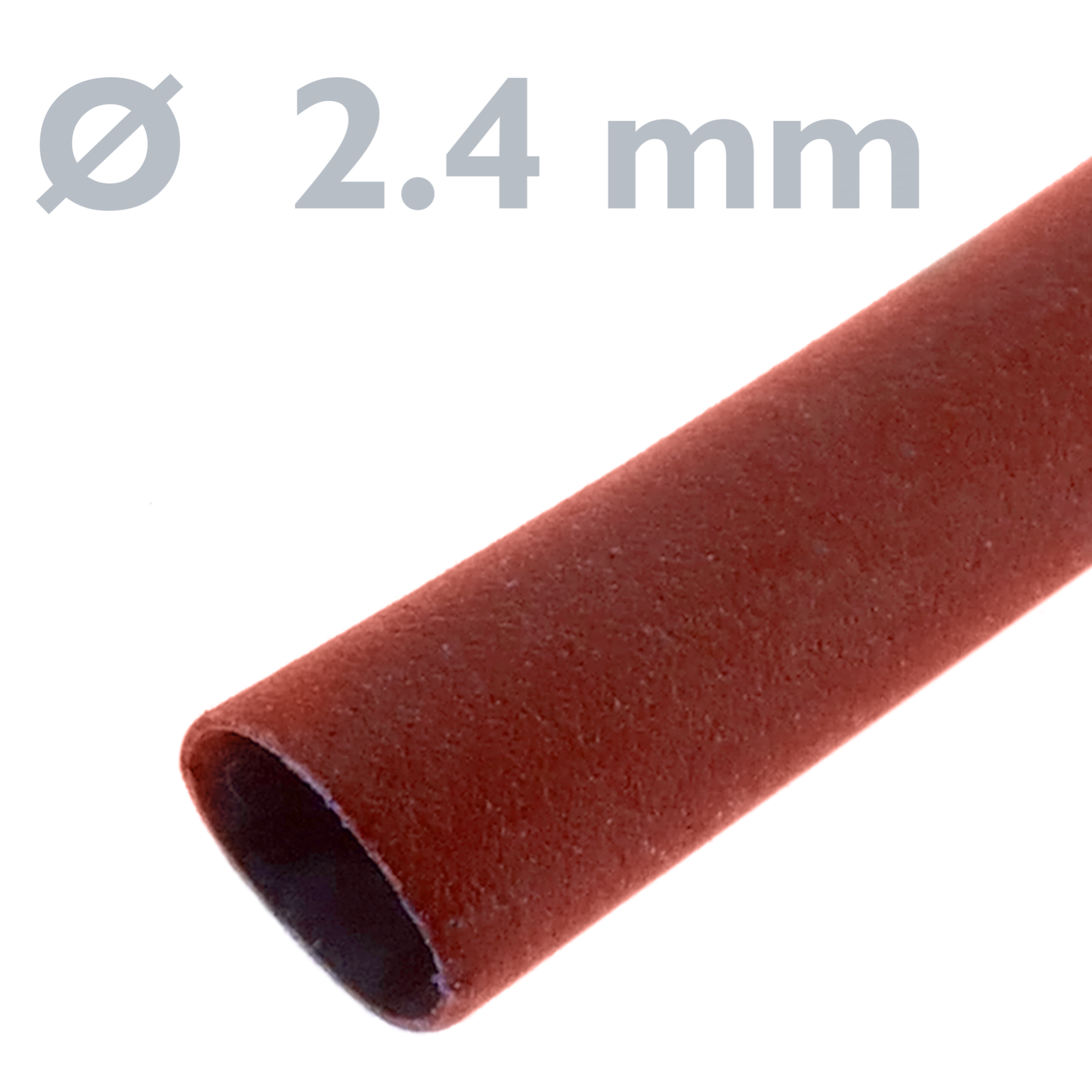 Thermorétractable rouge 2,4 mm rouleau de 3m - 3