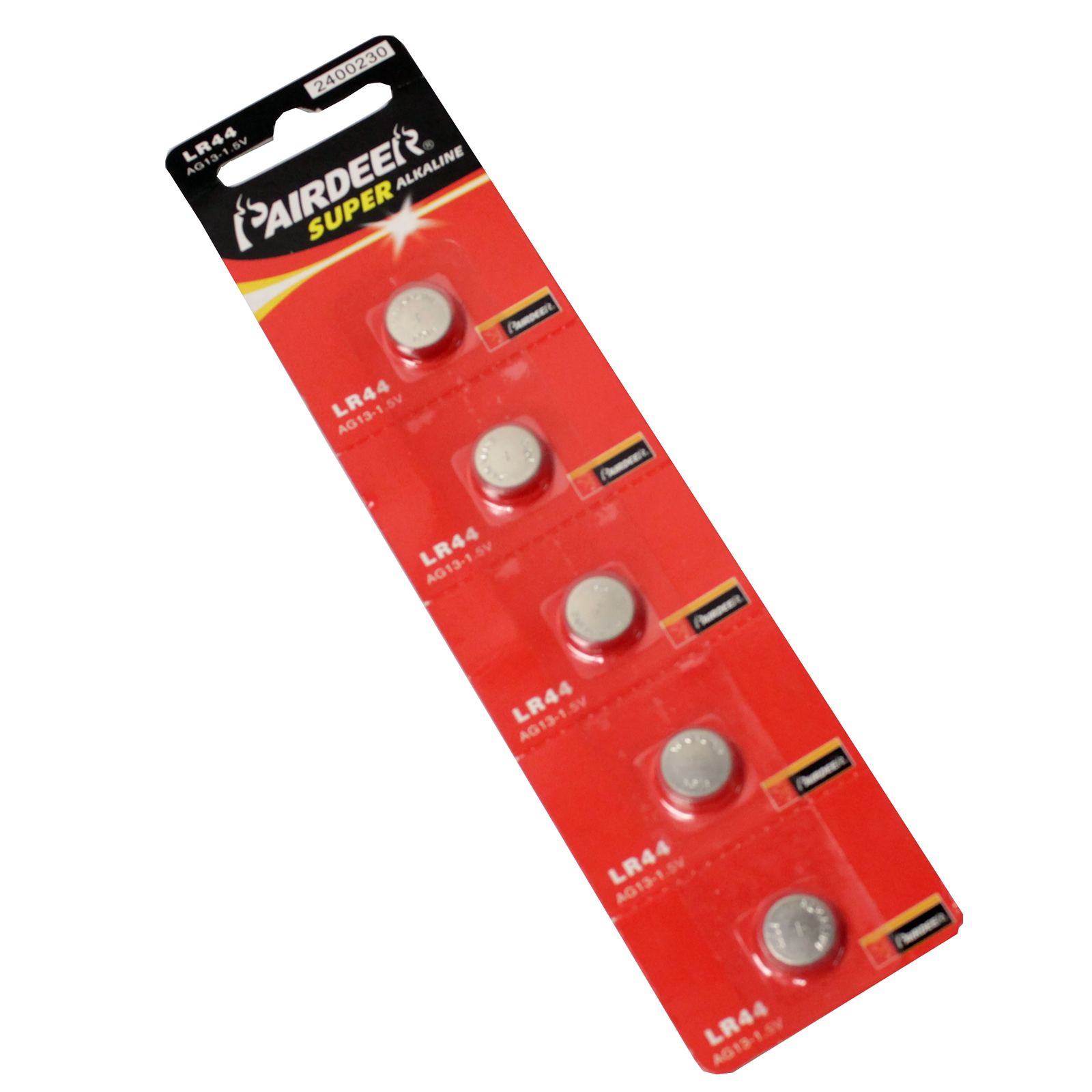Opitec Espana  Pila botón 1,5 V, LR44 alcalina, 10 ud.