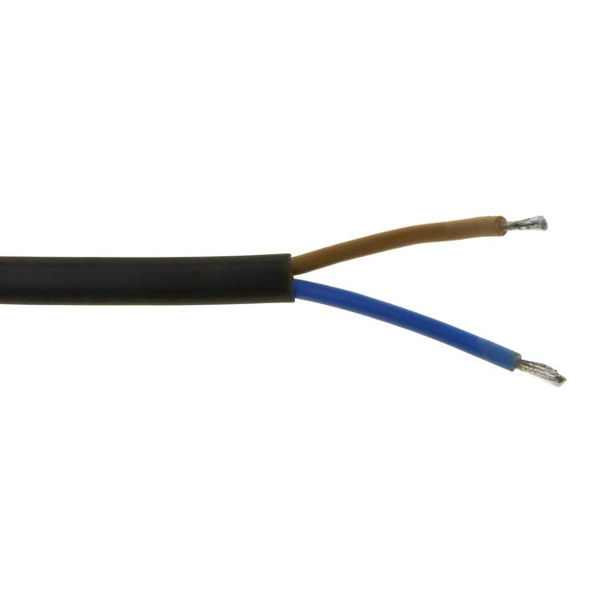 BeMatik - Cable de alimentación eléctrico HO3VVH2-F de 1.8 m de enchufe  bipolar a bornes 2