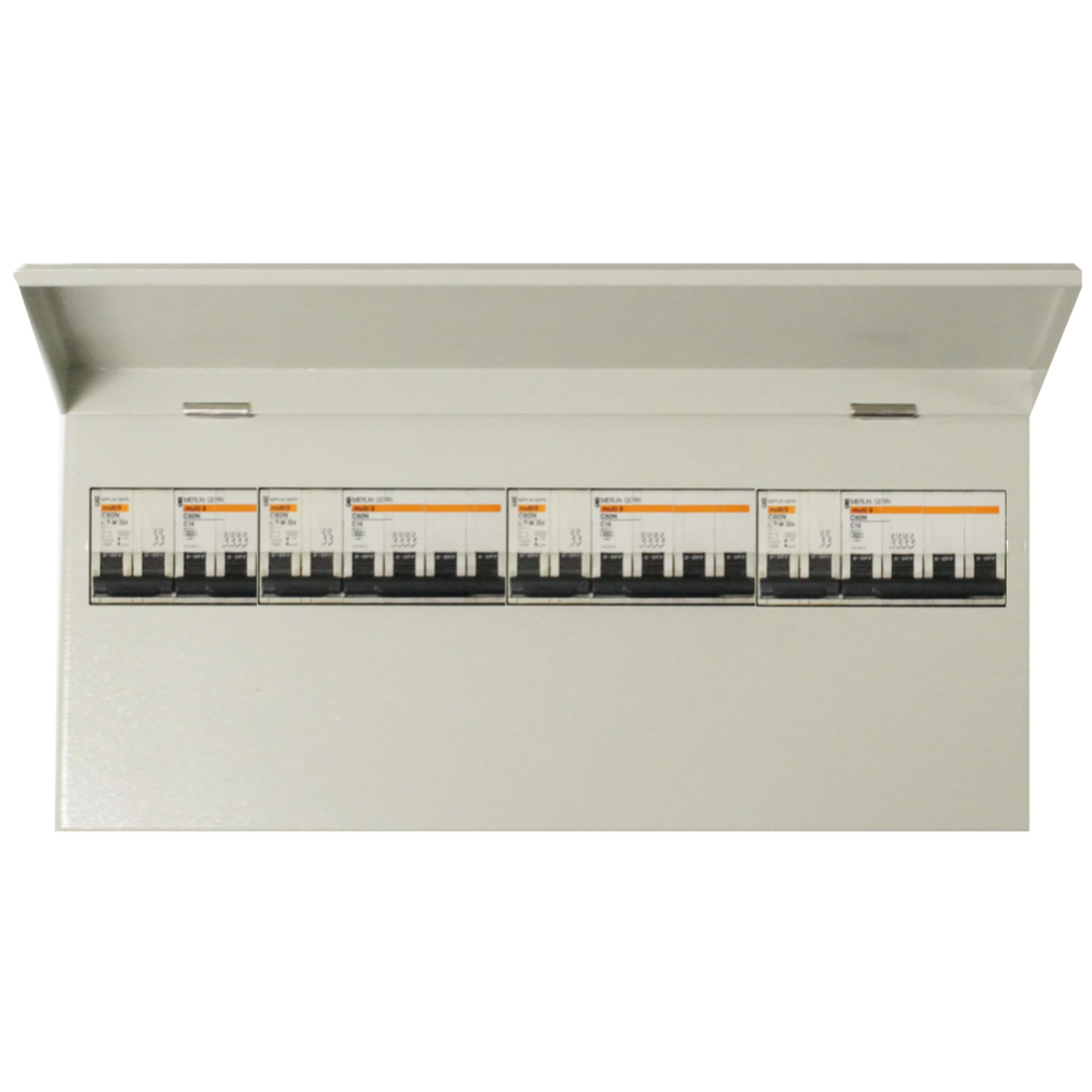 Caja De Distribución Eléctrica Empotrada - 12 Módulos, ABS, IP40, Para Montaje En Pared