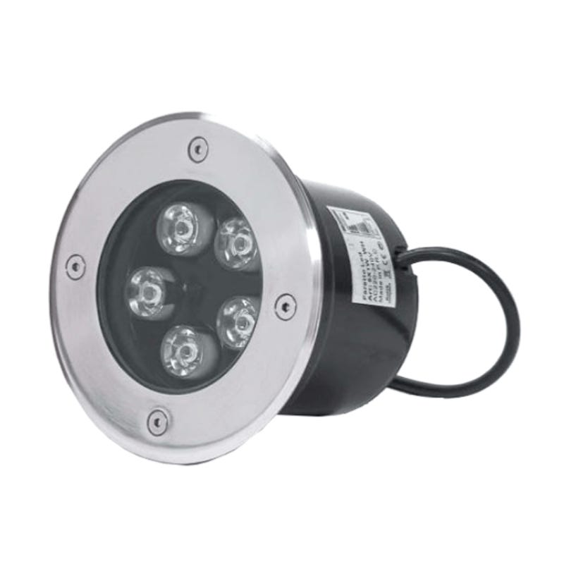 Spot LED Extérieur Encastrable IP65 220V Sol 5W 80° Ø130 - Blanc Neutre  4000K - 5500K - SILAMP