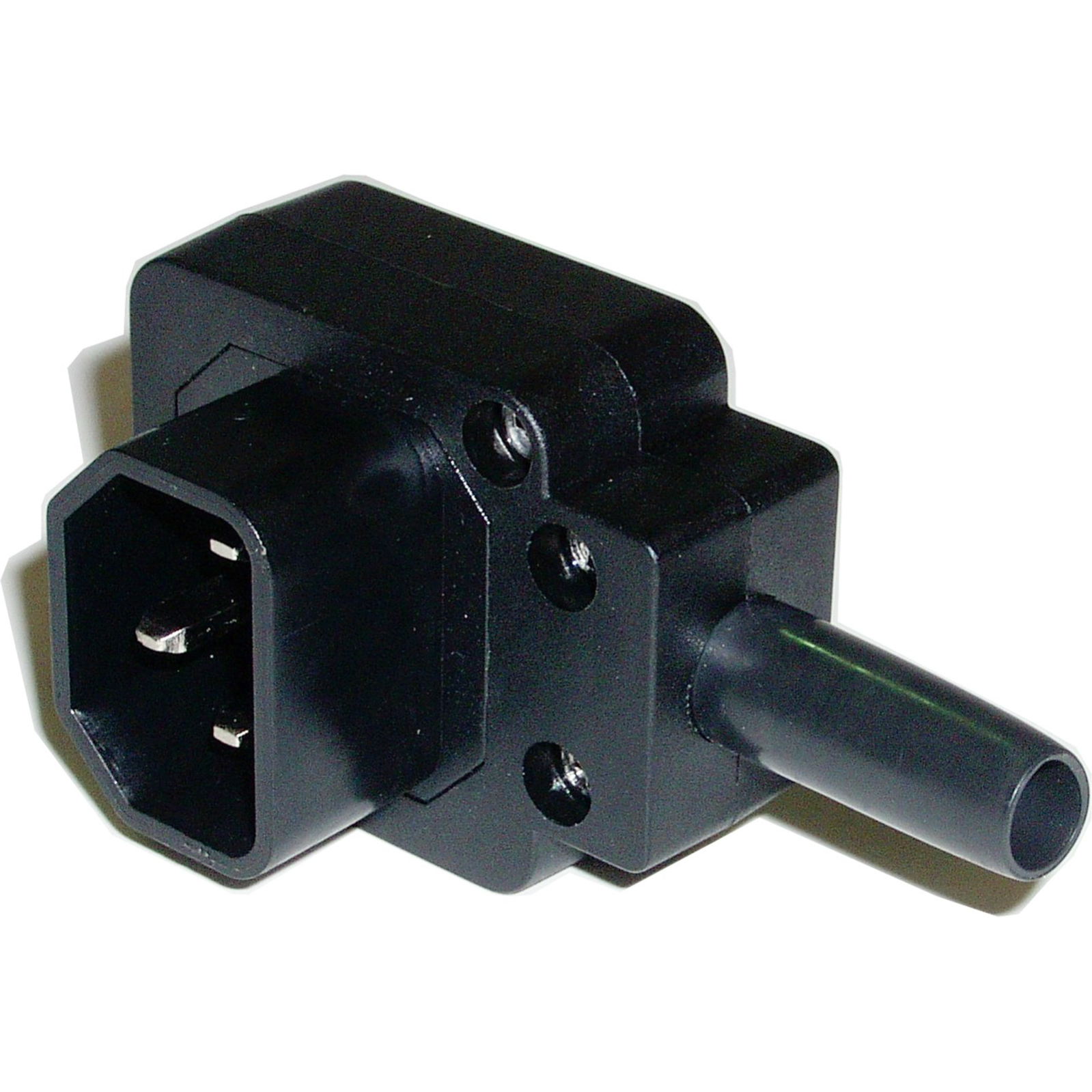 2x Adattatore Da Presa IEC C14 Maschio A Spina Trifoglio C5 3 Pin - 10A 230V Nero