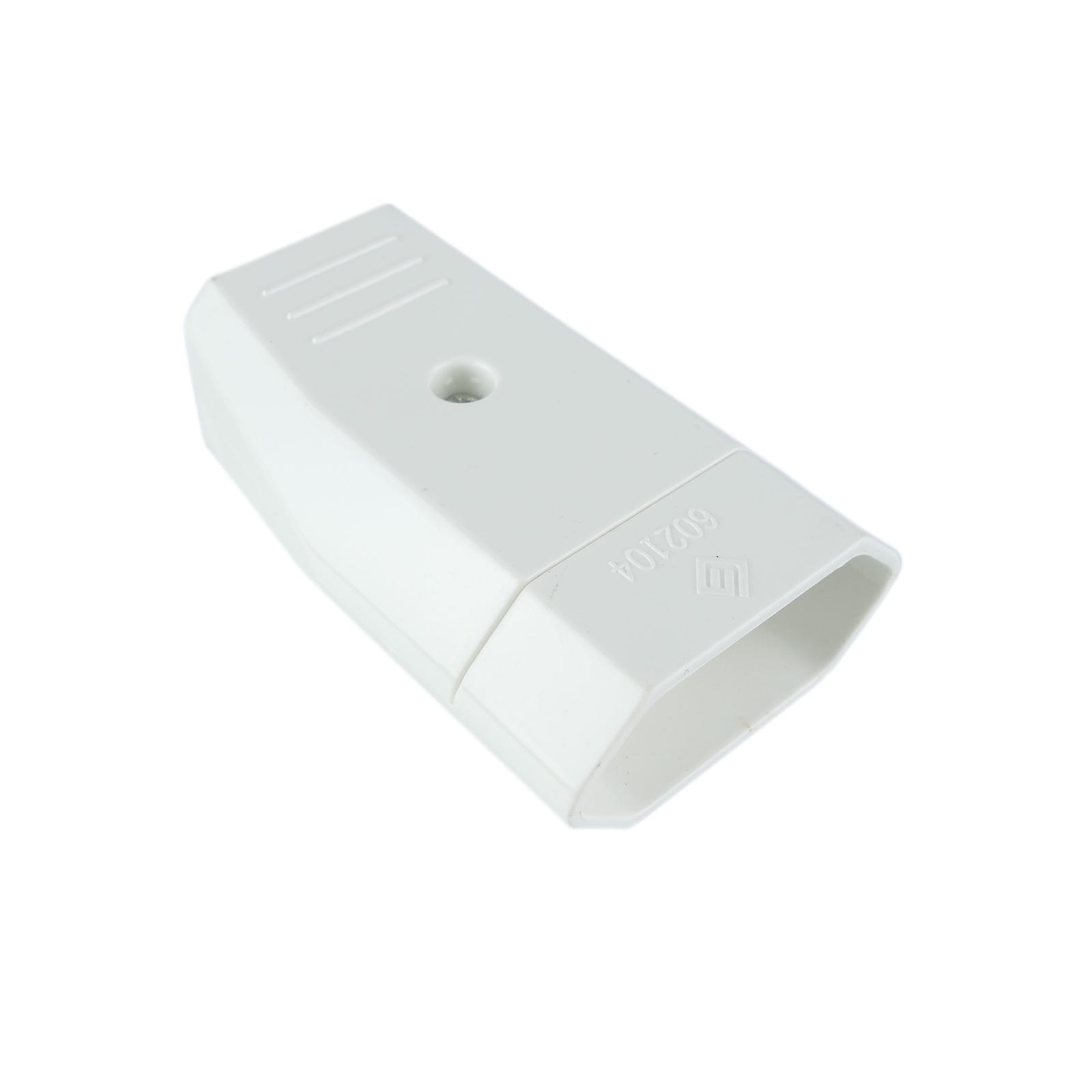 Fiche plate à contact de protection EVOline 1510.0000.0300 avec dispositif  daide au branchement plastique 230 V blanc I
