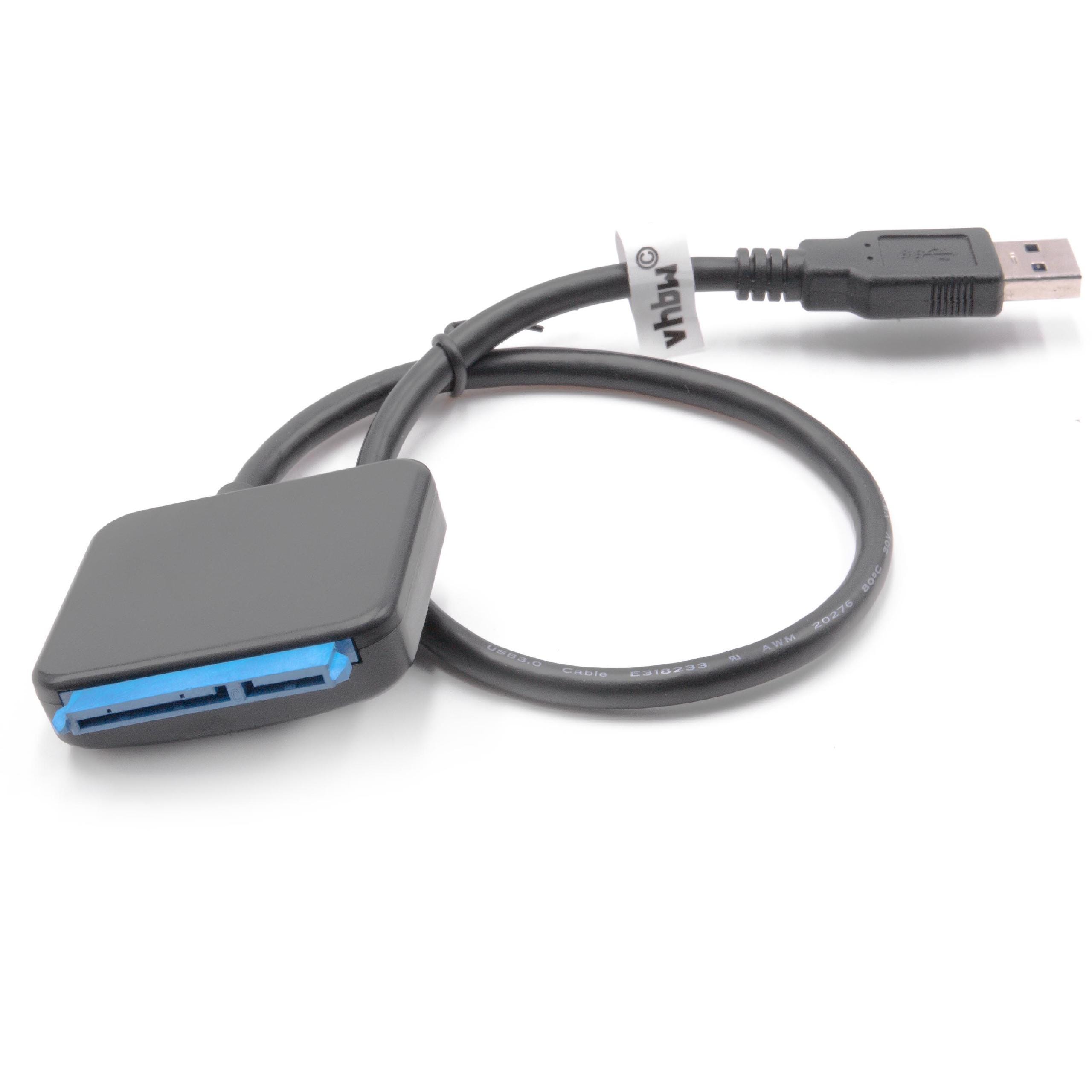 Vhbw cavo adattatore SATA III - USB 3.0 compatibile con hard disk esterno  HDD, SSD 2'5, 3'5, Plug & Play blu / nero