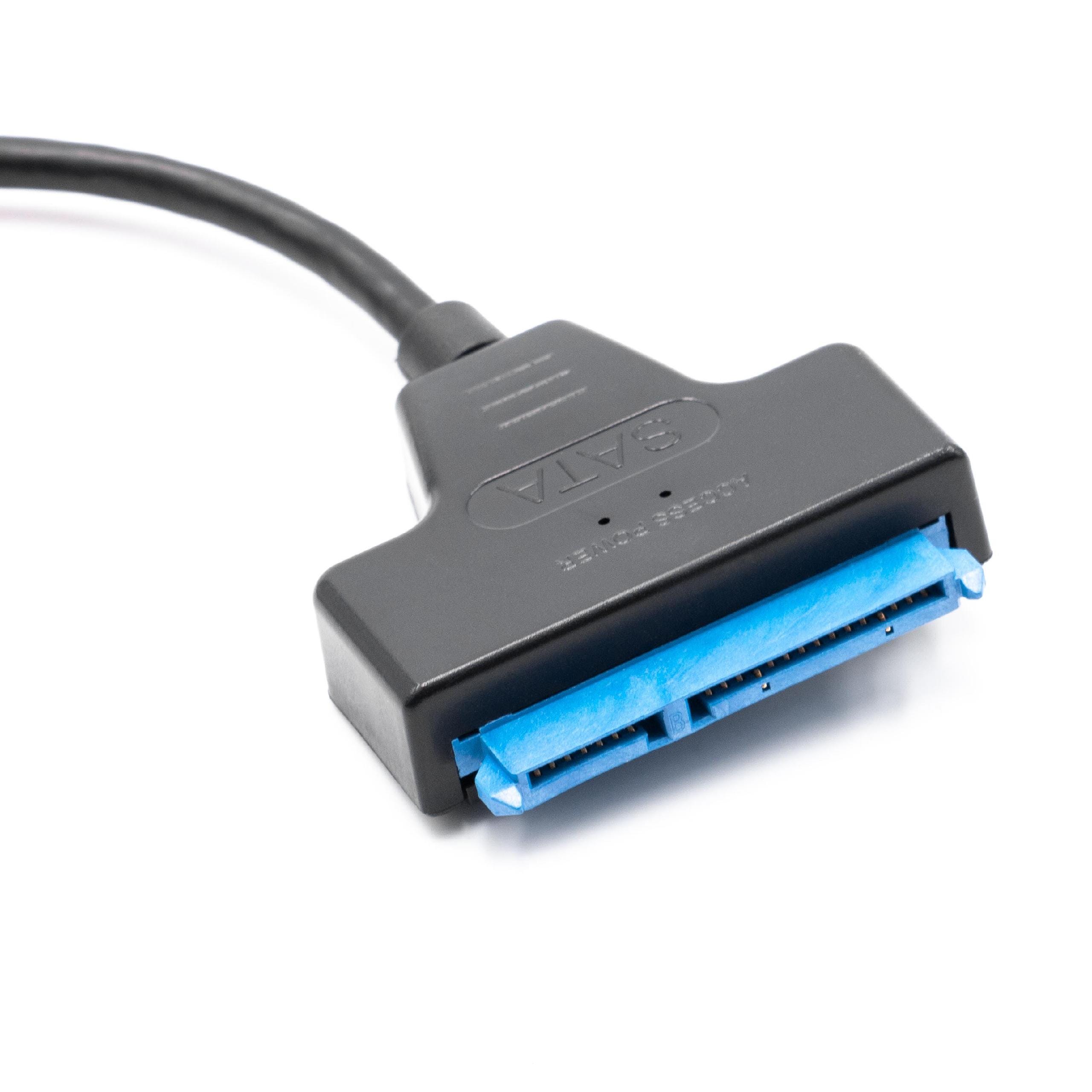 Vhbw cavo adattatore SATA III - USB 3.0 compatibile con hard disk esterno  HDD, SSD 2'5, Plug & Play blu / nero