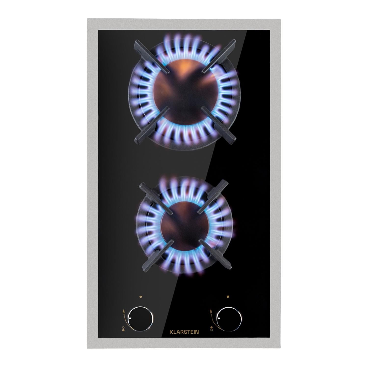 Plaque de cuisson à gaz Goldflame Domino Prime 2 brûleurs en laiton