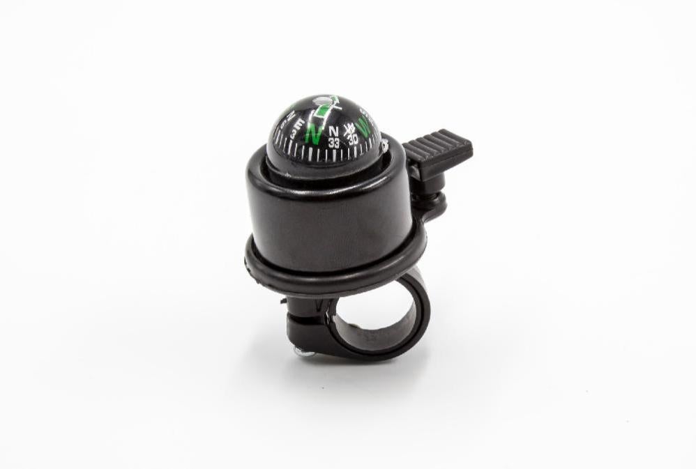 Sonnette De Vélo Avec Boussole Intégrée – Vhbw – Noire – Universelle – Neuve