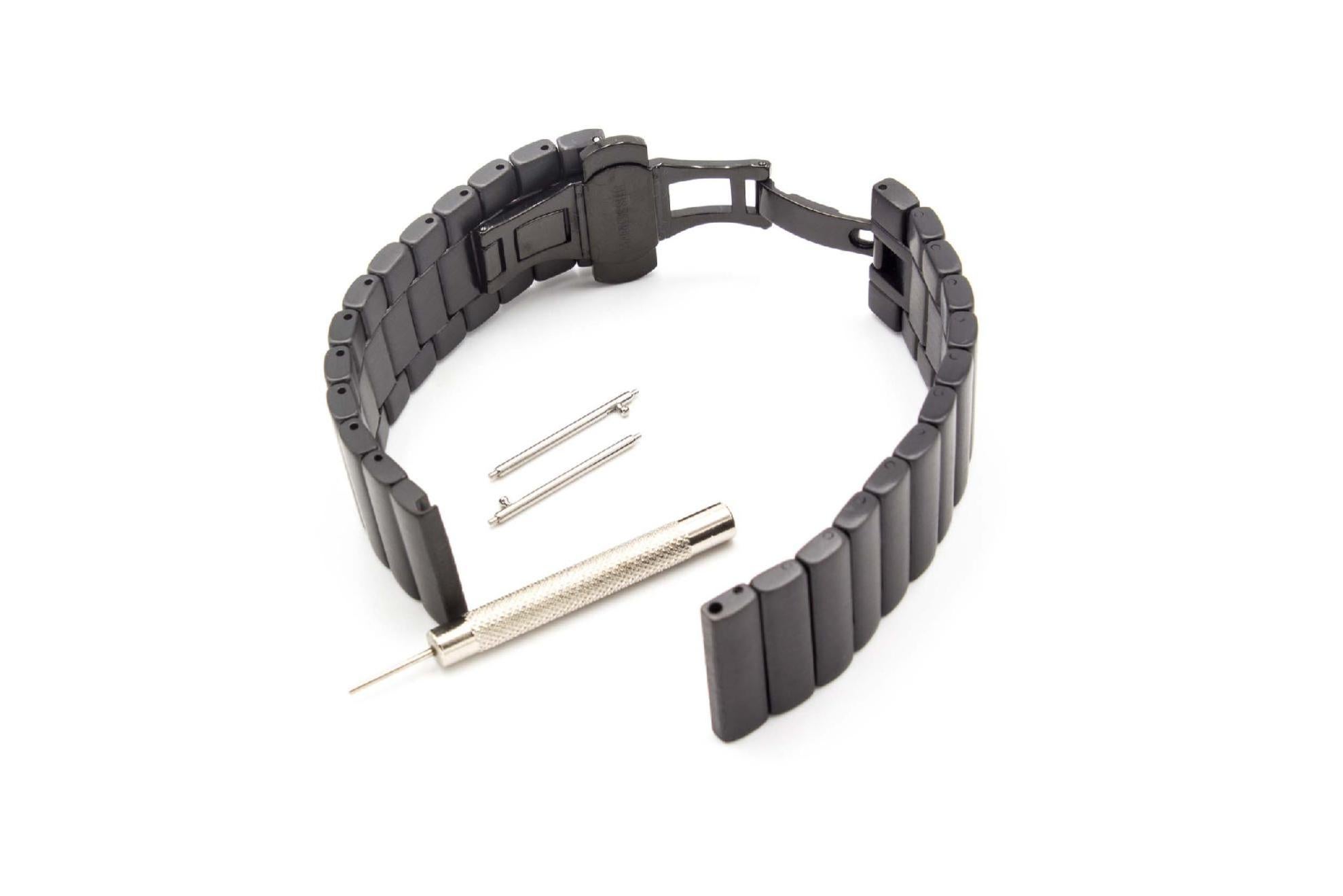 Vhbw bracelet compatible avec Fossil Q Crewmaster, Nate, Wander montre  connectée - 19 cm acier inoxydable noir | Leroy Merlin
