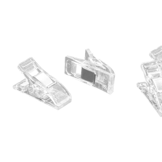 Vhbw 10x wonderclips pinces à tissu épingles plastique transparent pour  faire de la couture et bricoler