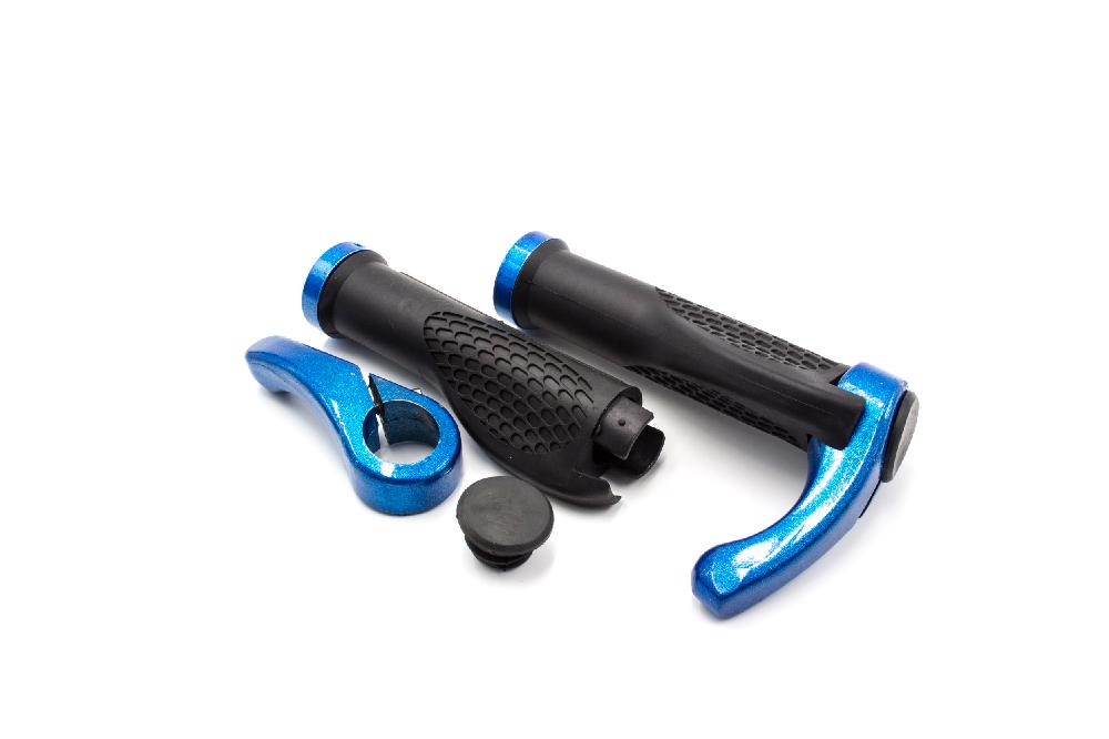 Vhbw 2x Poignées de guidon pour vélo et VTT - Poignee avec cornes bar-ends,  ergonomique, noir / bleu