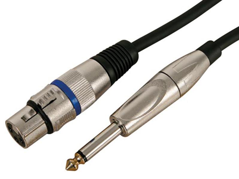 Câble XLR femelle Jack 6.35mm mono 10 m Leroy Merlin