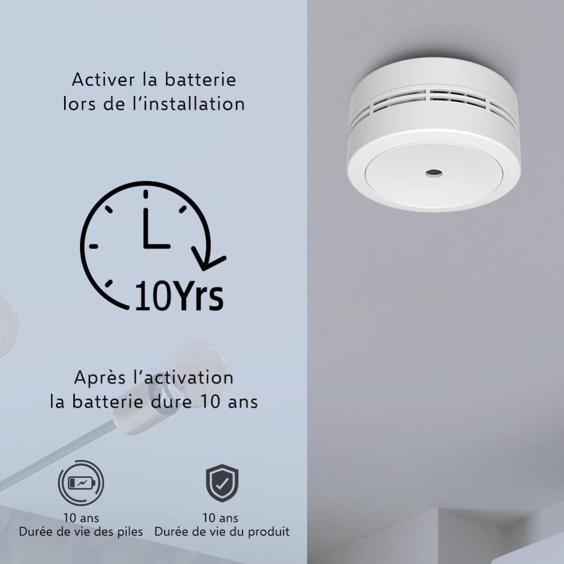 ELRO FS7810 Détecteur de fumée Mini modèle - Modèle compact - avec 10 Ans de batterie - avec norme européenne EN14604 - 2 pièces - 4