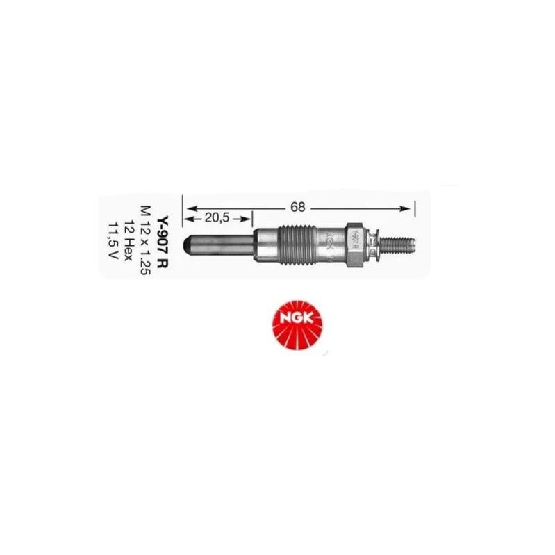 Bougie De Préchauffage NGK Y-510R - Boîte D'origine, Qualité Métal