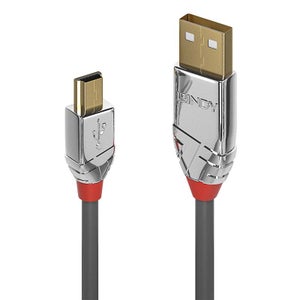 Câble USB 2.0 imprimante transparent coudé 0.50m