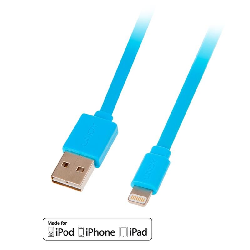 Câble plat Lightning vers USB réversible rose 1m | Leroy Merlin