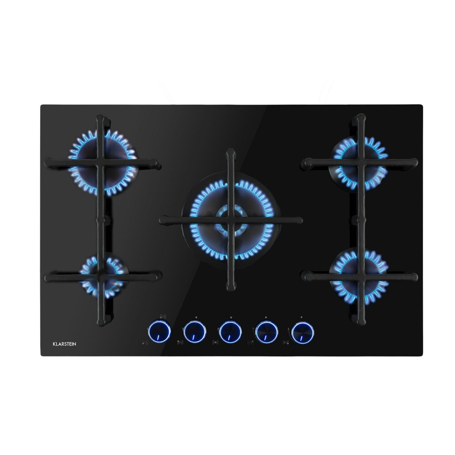 Klarstein Illuminosa 5 Plaque de cuisson à gaz, 5 brûleurs Sabaf