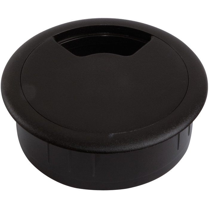 Passecâble D60 mm Hettich Noir Leroy Merlin