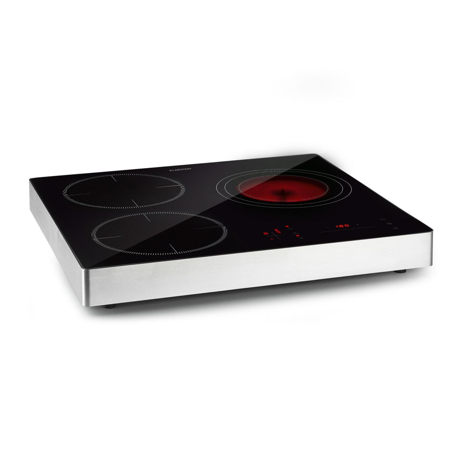 Klarstein Trinity Cook Hybrid - Plaque de cuisson mixte pose libre , 3 ...