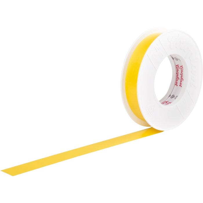 Rouleau de bande auto-adhésive jaune de protection