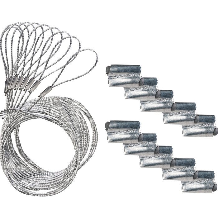 Câble acier de suspension BL15150 - diamètre de raccordement : 1,5 mm -  Longueur : 150 m - gripple