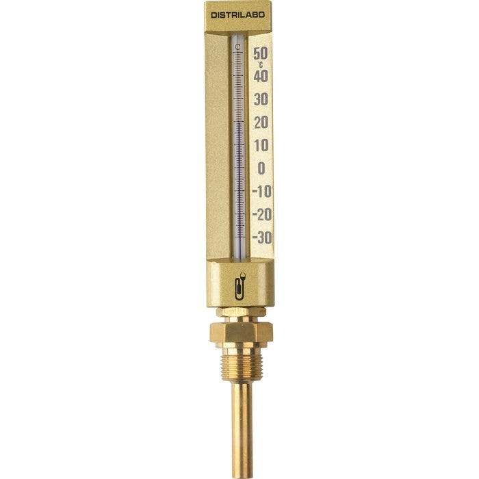 FISHTEC Thermometre Mini/Maxi Grands chiffres - Interieur et Exterieur -  Accroche Murale - Memoire des temperatures mini et maxi - 16 CM x 8 CM