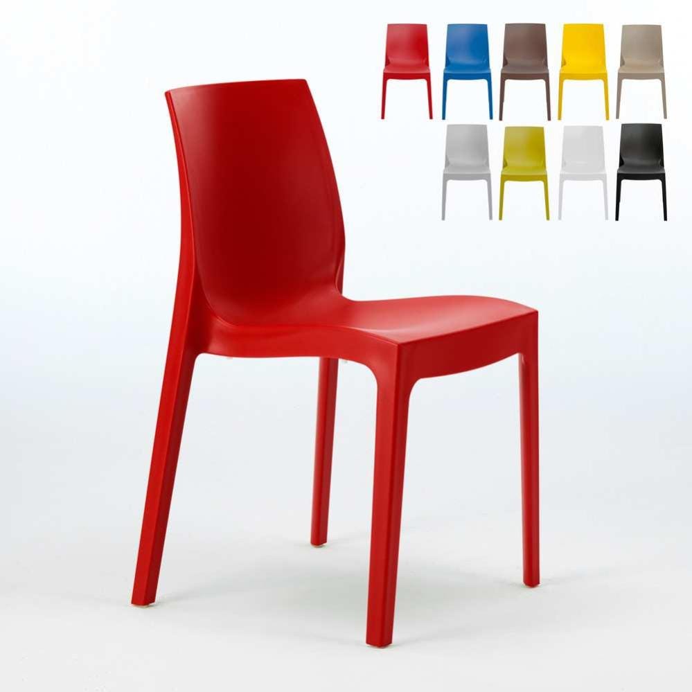Chaise de cusine métal Roma par Perfecta (Blanc, Rouge, Noir)