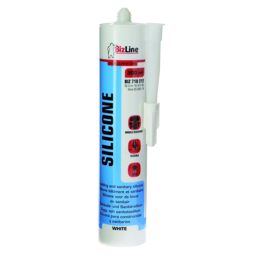 Bizline 710212 mastic silicone 300 ml blanc Leroy Merlin