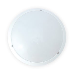 Leroy Merlin Plafonnier MOON, Ampoule LED - Ø 25cm - Blanc Froid - 1200 lm  - Avec détecteur de présence - Prix pas cher