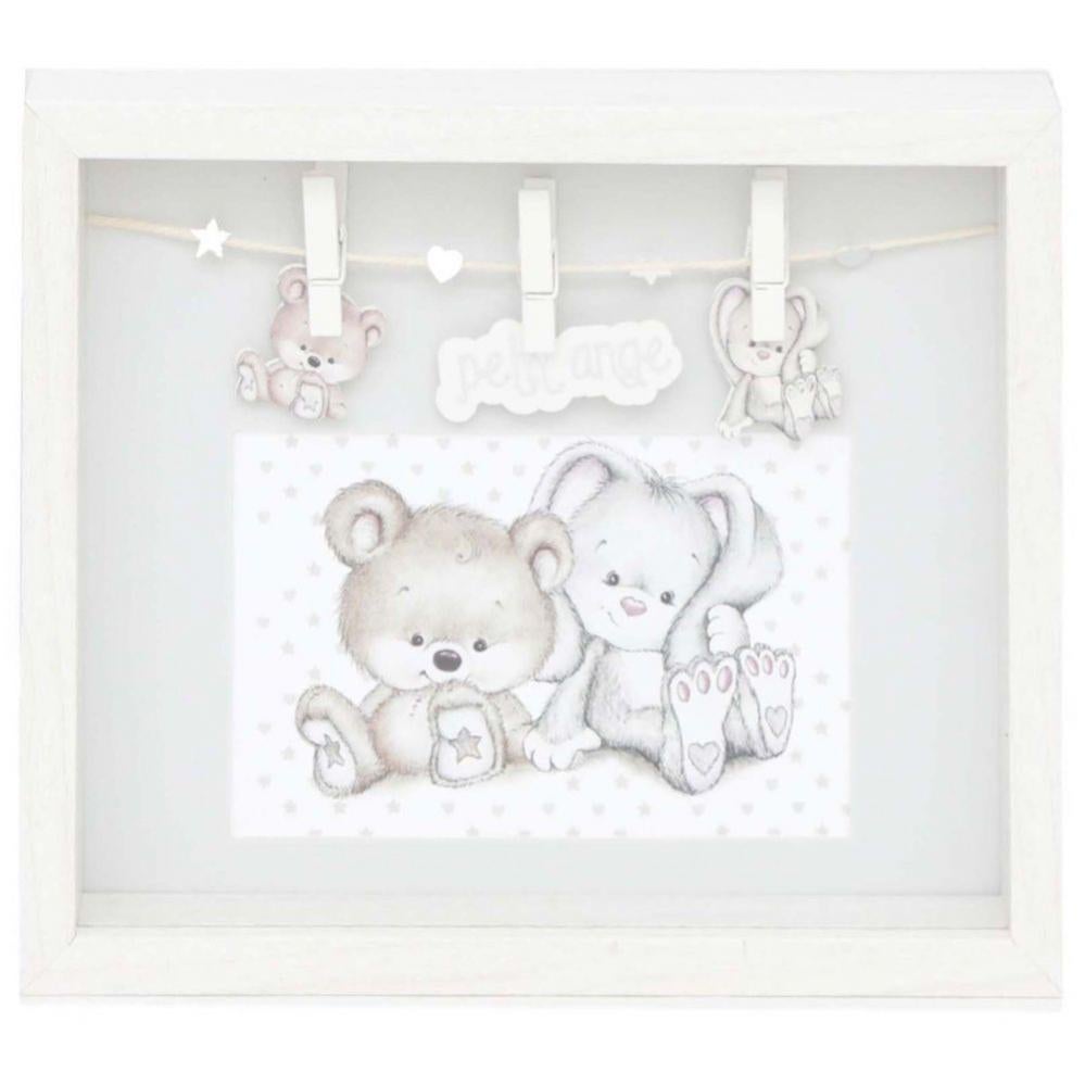 Cornice Portafoto Wackadoo In Legno Bianco 4 Foto 10x15 – Design Famiglia – FSC Certificato - 2