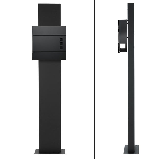 Boîte Aux Lettres Avec Support Mailbox Anthracite Moderne Avec 2.