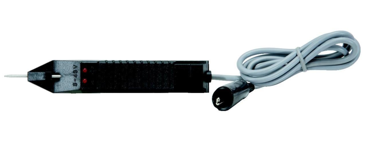 KS Tools 150.1672 Comprobador de polaridad con conector de banana de 4,0 mm y LED doble