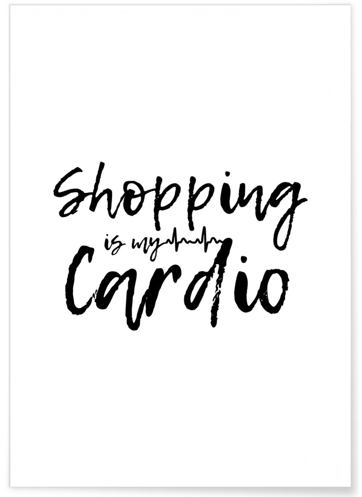 Affiche Shopping is my cardio Format A3 Leroy Merlin