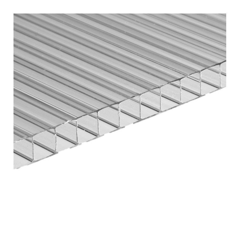 Plaque de toiture plat polycarbonate transparent l.2xL.1.05m, ep